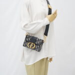Dior  30 Montaigne Box Canvas Oblique Navy GHW