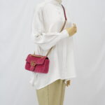 Gucci Marmont Mini Velvet Pink GHW