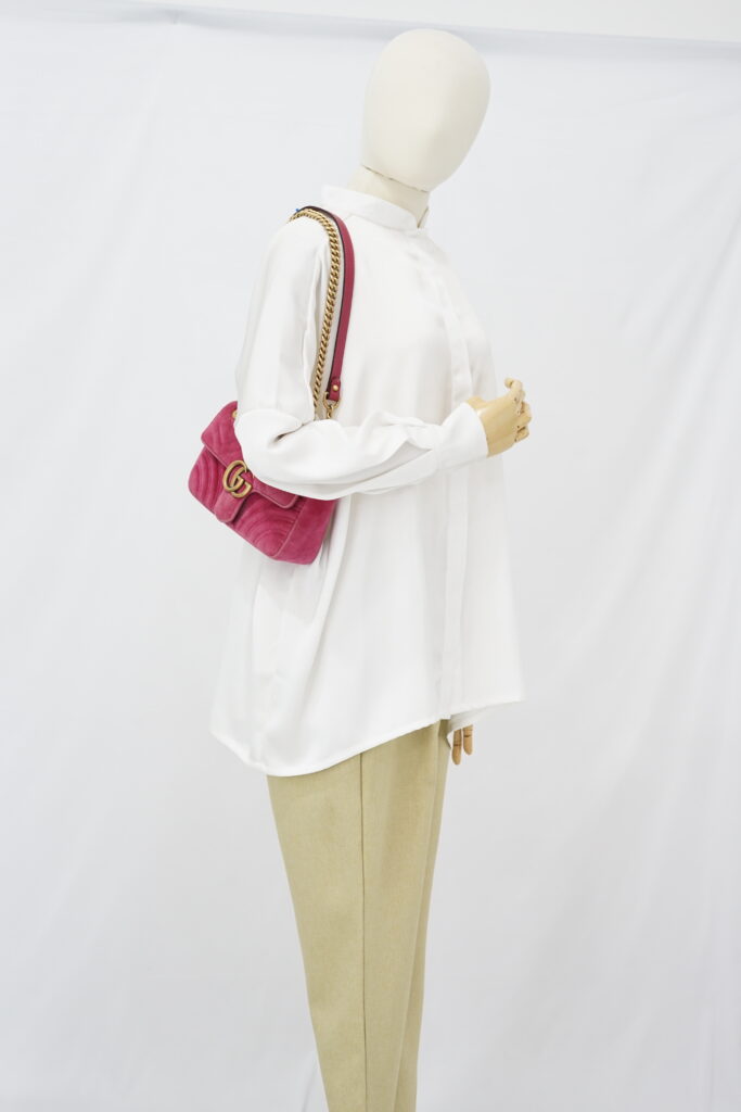 Gucci Marmont Mini Velvet Pink GHW