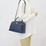 Chanel Bowling Bag Blue Navy GHW