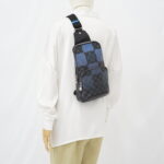 Louis Vuitton Avenue Sling Bag Damier Graphite Blue SHW