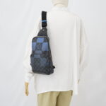 Louis Vuitton Avenue Sling Bag Damier Graphite Blue SHW