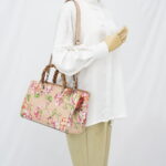 Gucci Blooms bamboo Shopper Tote Nude SHW
