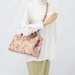 Gucci Blooms bamboo Shopper Tote Nude SHW