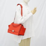 CELINE Trapeze Small Vermillon SHW