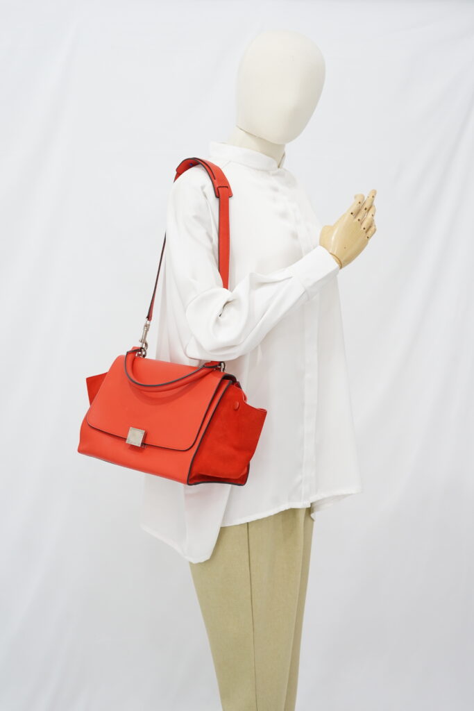 CELINE Trapeze Small Vermillon SHW