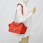 CELINE Trapeze Small Vermillon SHW