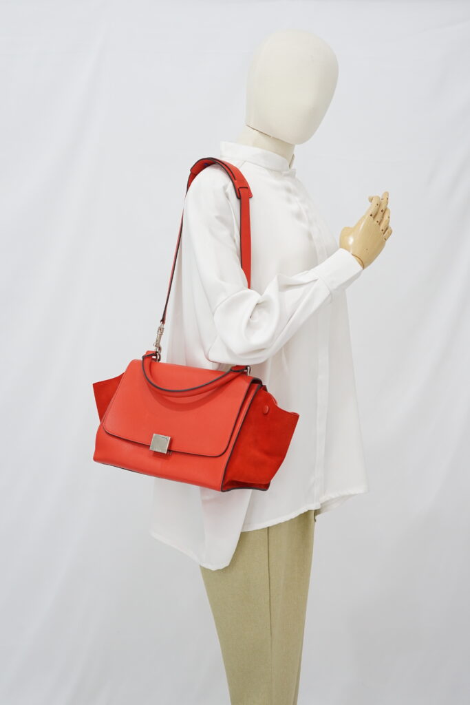 CELINE Trapeze Small Vermillon SHW