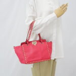 Valentino Rockstud Tote Hot Pink Light GHW