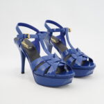 Saint Laurent Tribute Heels Bleu Majorelle Vernis