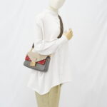 Fendi Grace 1974 Bagguette Vittelo Grey Red GHW