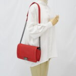 Chanel Boy Reverso Medium Calfskin Red RHW