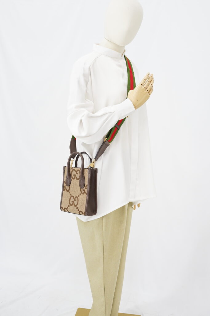 Gucci Mini Vertical Tote Jumbo GG Canvas GHW