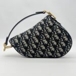 Dior Saddle Mini Oblique Canvas Blue GHW