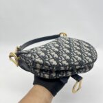 Dior Saddle Mini Oblique Canvas Blue GHW