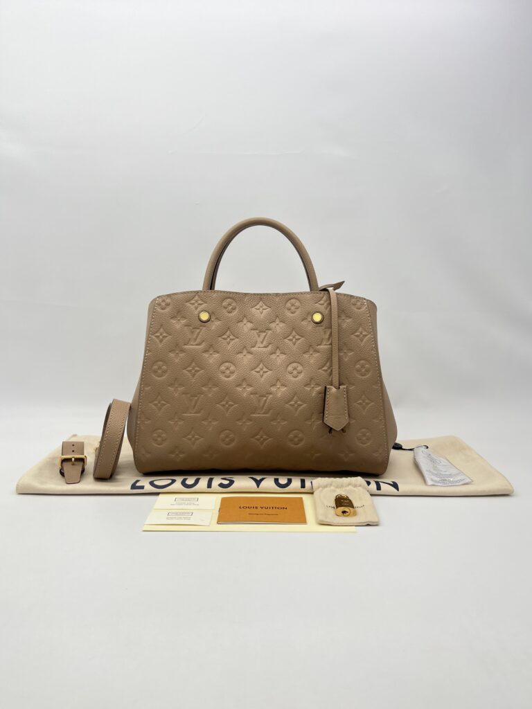 Louis Vuitton Montaigne MM Monogram Empreinte Dune GHW