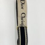 Dior Adjustable Shoulder Strap Embroidered Black GHW