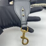 Dior Adjustable Shoulder Strap Embroidered Black GHW