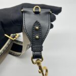 Dior Adjustable Shoulder Strap Embroidered Black GHW