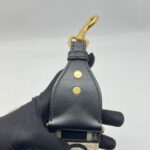 Dior Adjustable Shoulder Strap Embroidered Black GHW