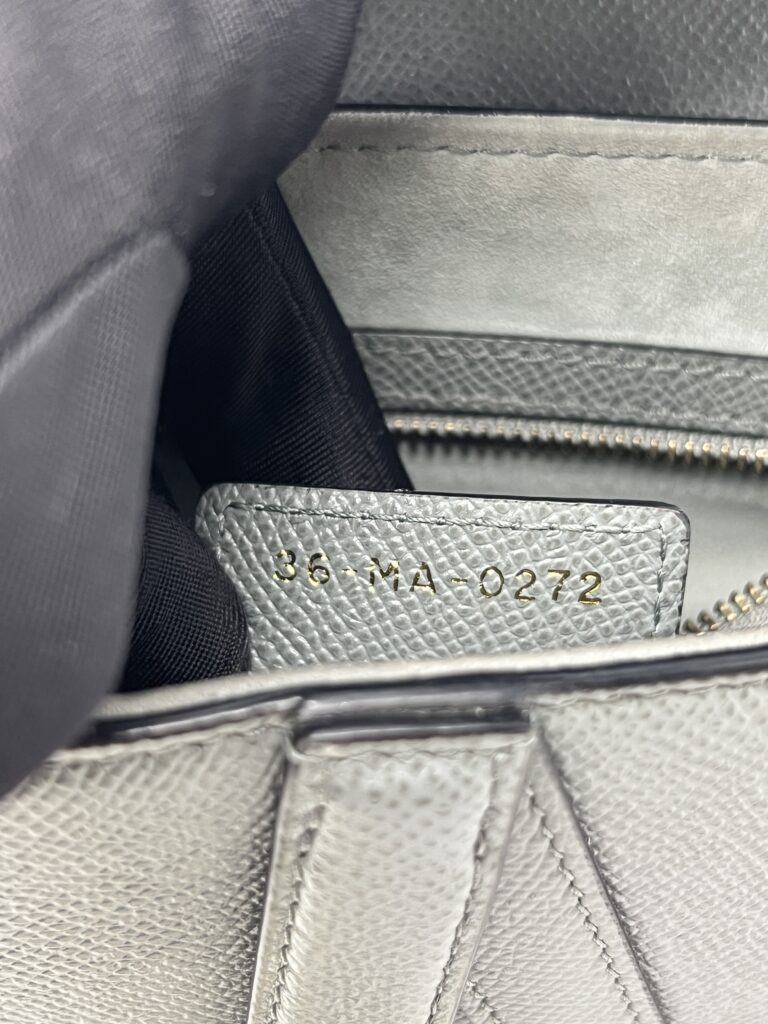 Dior Saddle Medium Grained Stone Grey GHW