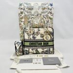 Dior Lady Dior Medium Toile De Jouy Mexico White Multicolor GHW