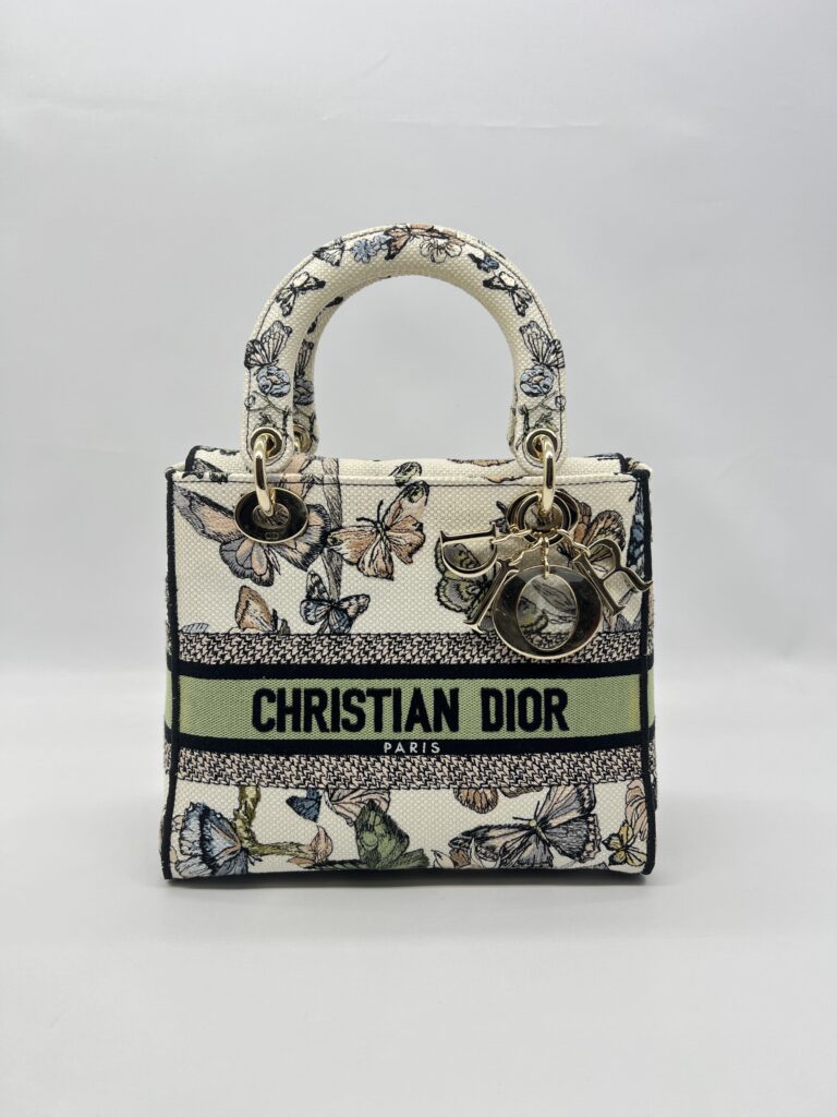 Dior Lady Dior Medium Toile De Jouy Mexico White Multicolor GHW