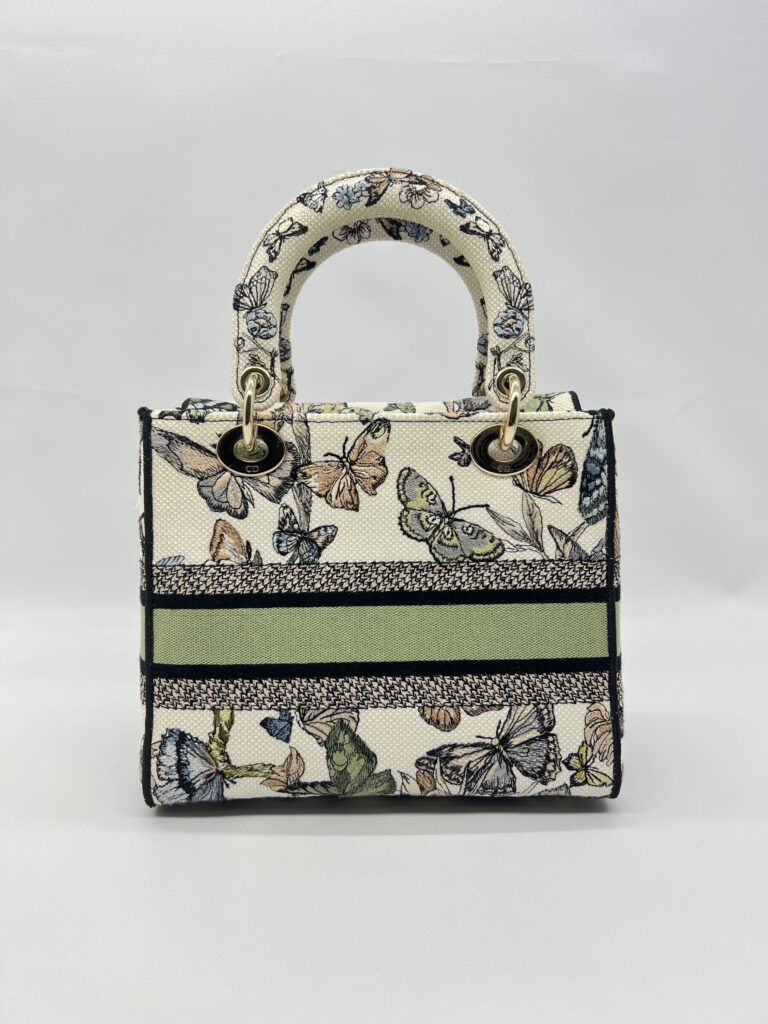 Dior Lady Dior Medium Toile De Jouy Mexico White Multicolor GHW