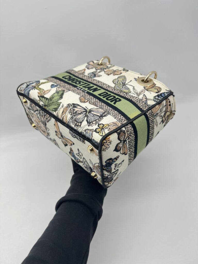 Dior Lady Dior Medium Toile De Jouy Mexico White Multicolor GHW