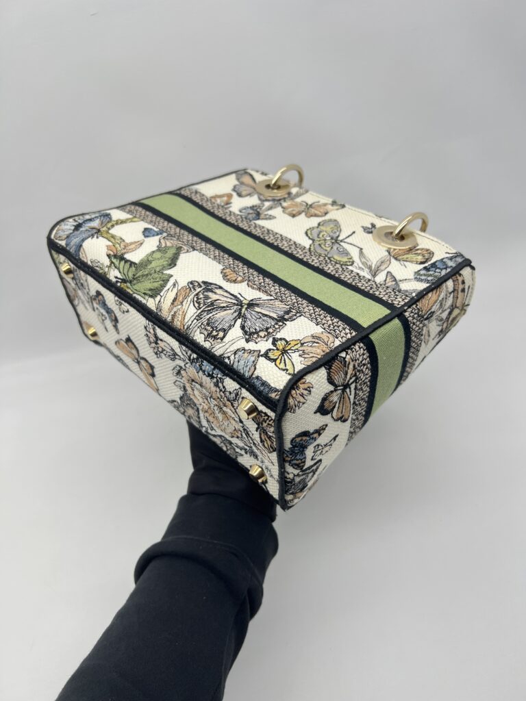 Dior Lady Dior Medium Toile De Jouy Mexico White Multicolor GHW