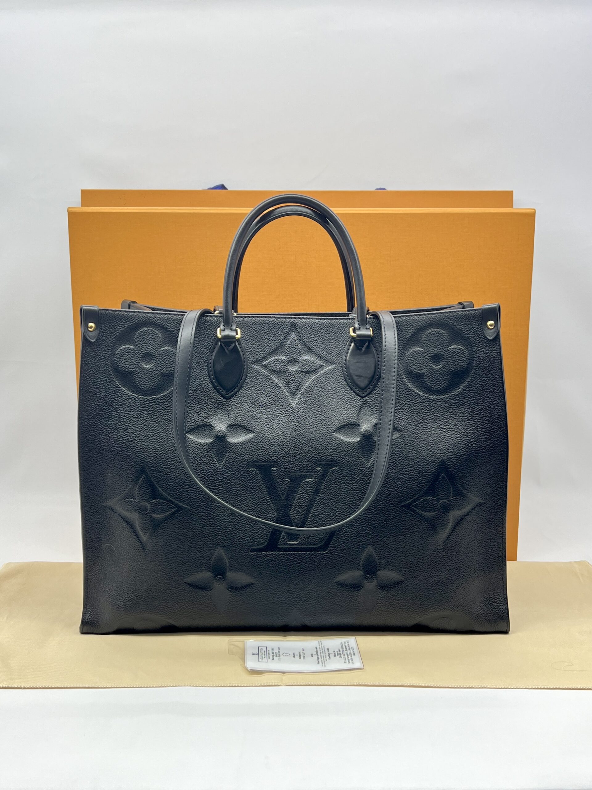 Louis Vuitton on the go GM Giant Monogram Empreinte Black GHW