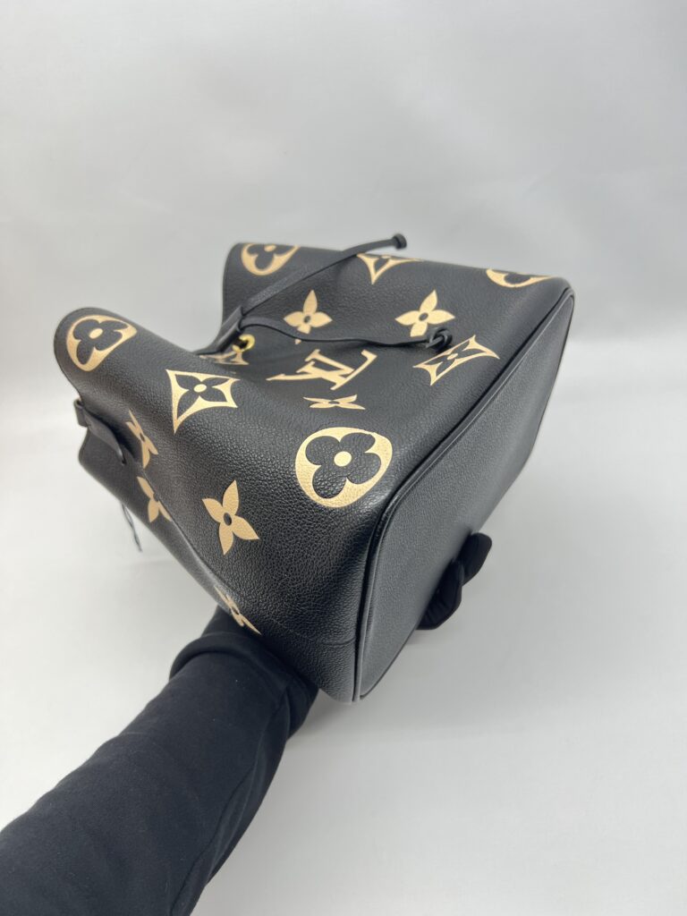 Louis Vuitton Noe Neo MM Monogram Empreinte Noir Beige GHW
