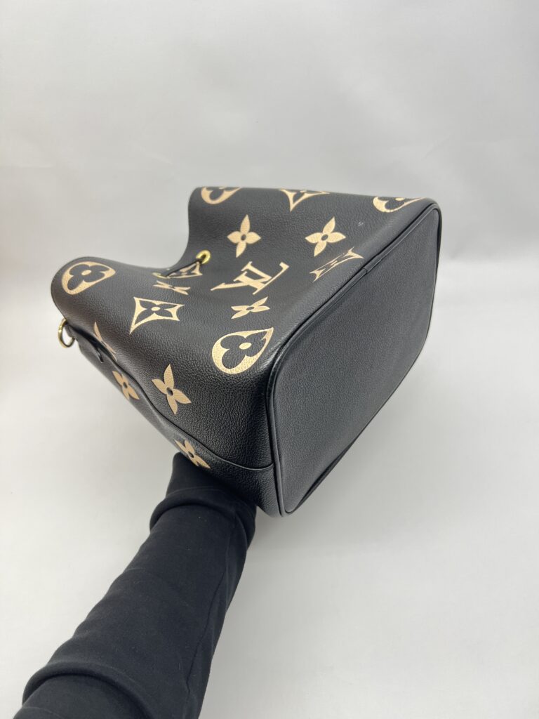 Louis Vuitton Noe Neo MM Monogram Empreinte Noir Beige GHW