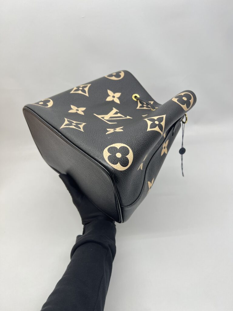 Louis Vuitton Noe Neo MM Monogram Empreinte Noir Beige GHW