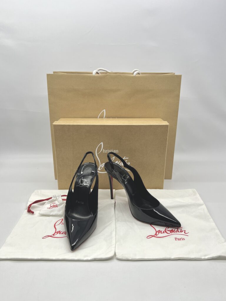 Christian Louboutin Hot Chick Sling 100 Vernis Black