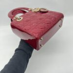 Dior Lady Dior Small Vernis Rouge Cerise GHW