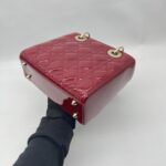 Dior Lady Dior Small Vernis Rouge Cerise GHW