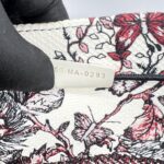 Dior Medium Book Tote Embroidered Butterfly White Red