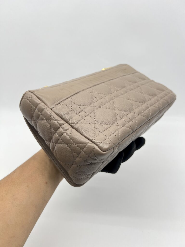 Dior Medium Caro Calfskin Warm Taupe GHW