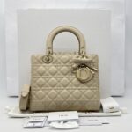 Dior Medium Lady Dior Lambskin Beige Trench GHW