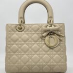 Dior Medium Lady Dior Lambskin Beige Trench GHW