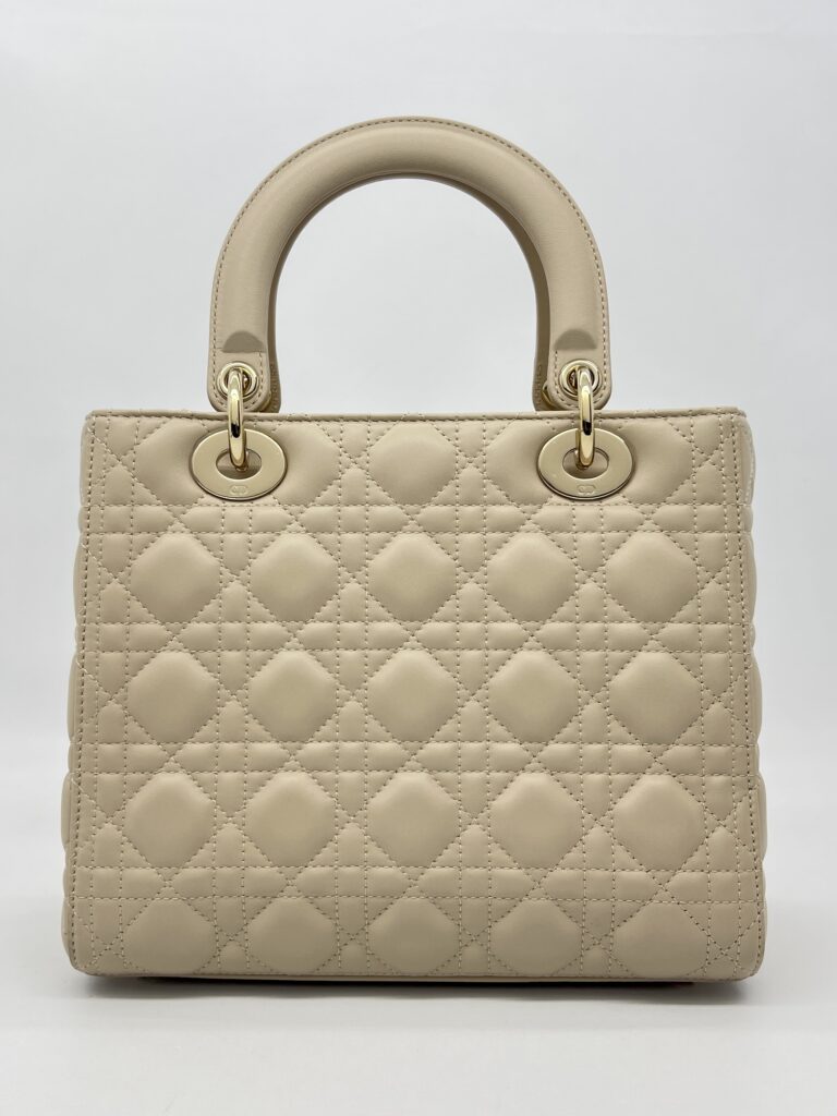 Dior Medium Lady Dior Lambskin Beige Trench GHW