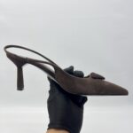 Prada Slingback Pumps Suede Moro/Brown
