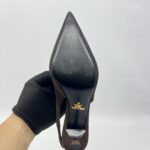Prada Slingback Pumps Suede Moro/Brown