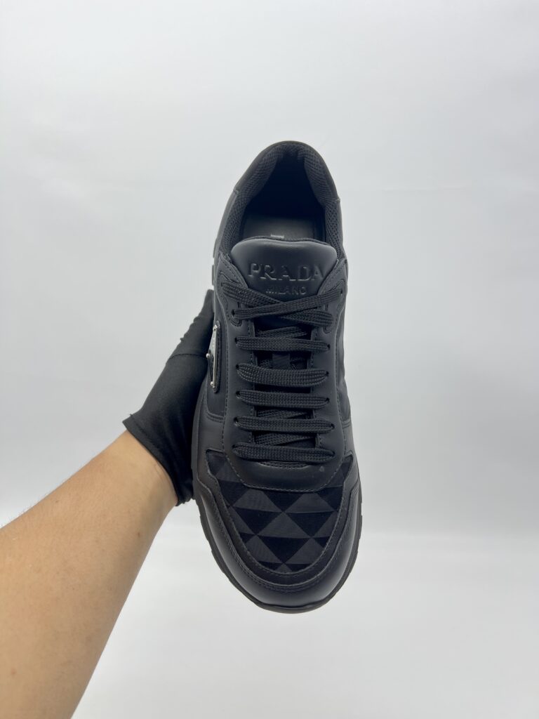 Prada Prax 2.0 Re-Nylon and Leather Sneaker Black