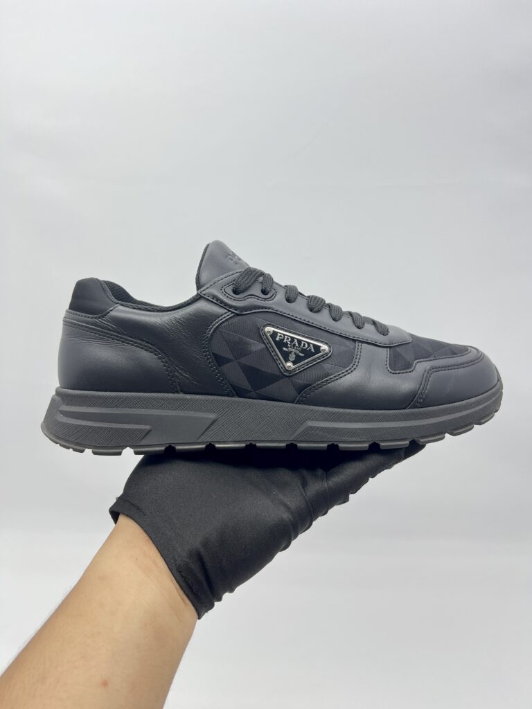 Prada Prax 2.0 Re-Nylon and Leather Sneaker Black
