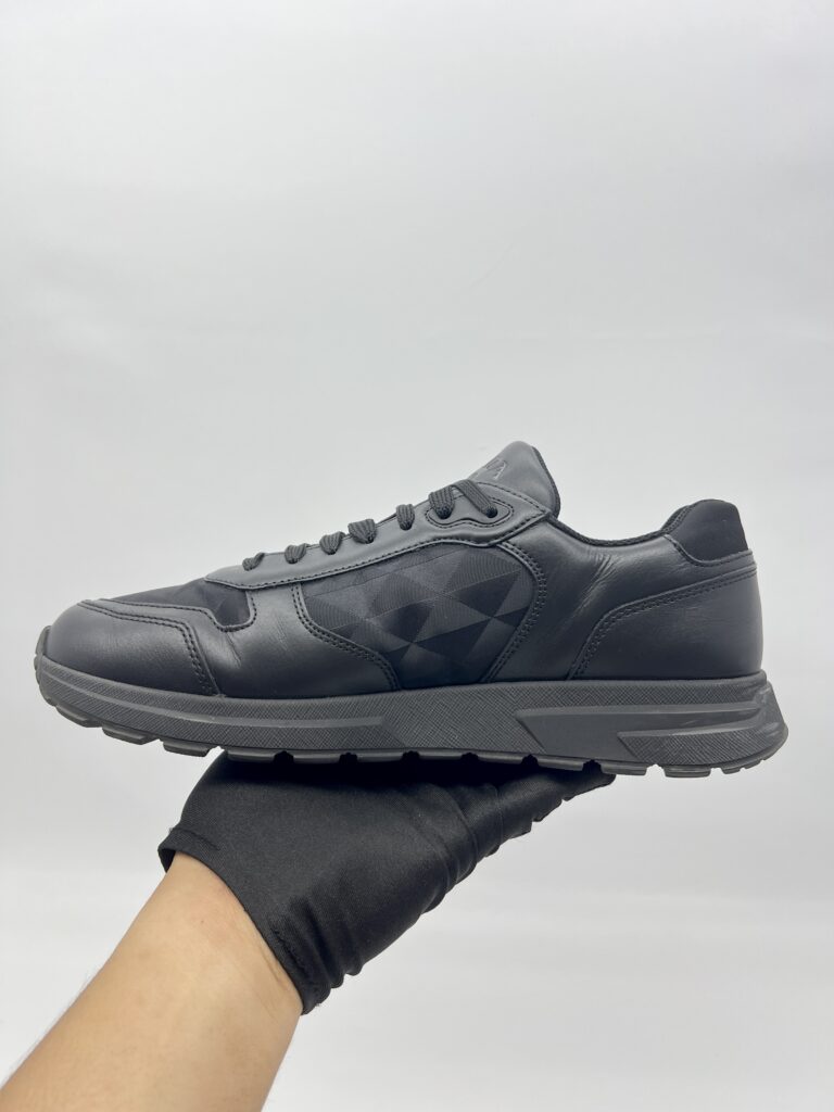 Prada Prax 2.0 Re-Nylon and Leather Sneaker Black