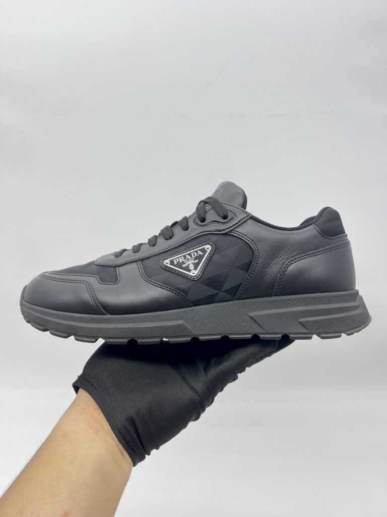 Prada Prax 2.0 Re-Nylon and Leather Sneaker Black