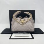 Chanel C25 Small Caviar Lilac Gold Hardware