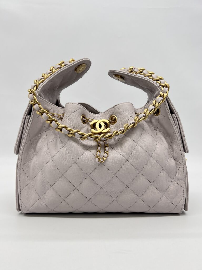 Chanel C25 Small Caviar Lilac Gold Hardware
